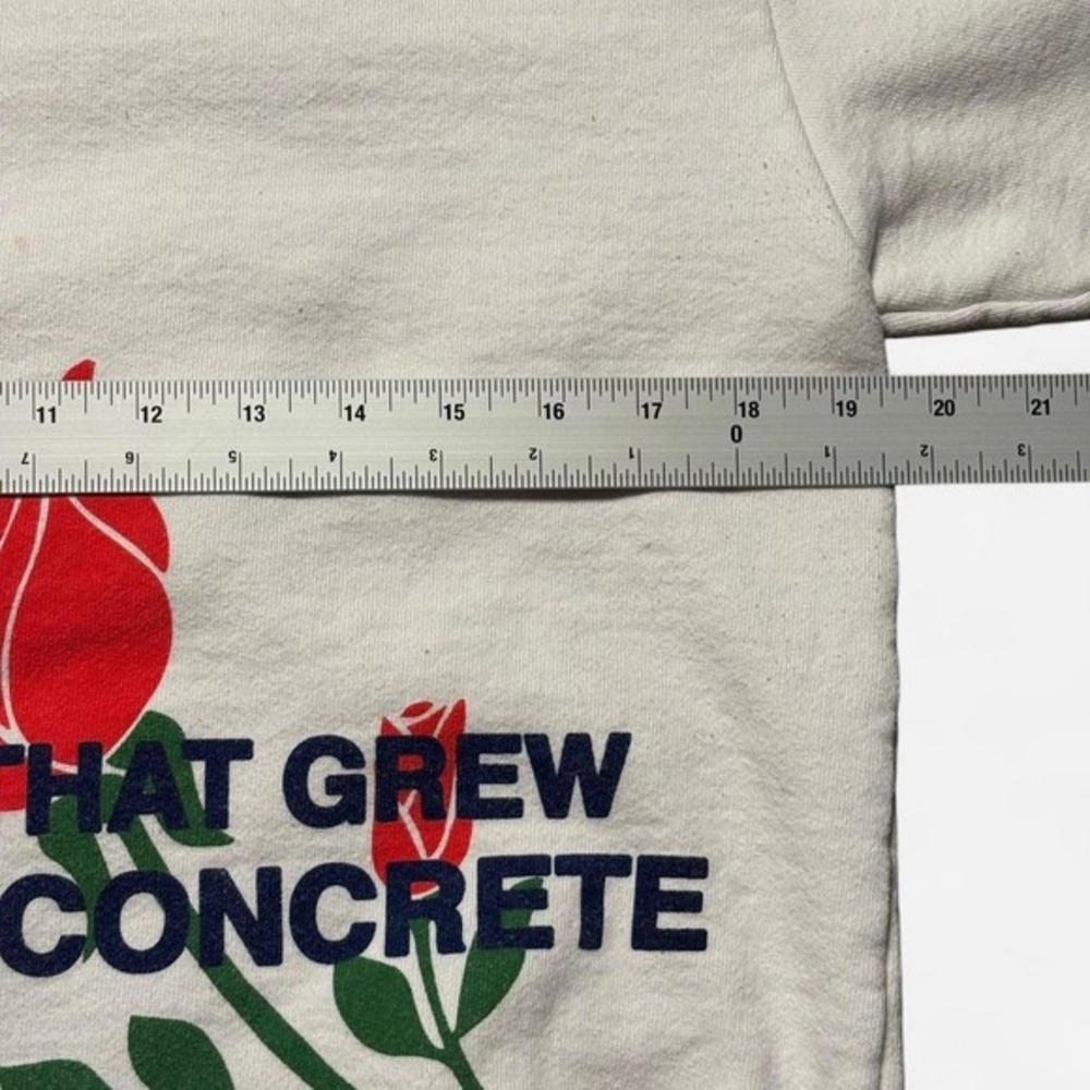 4Hunnid Rose That Grew From Concrete Crewneck Sweatshirt White Size Small - Picture 4 of 6